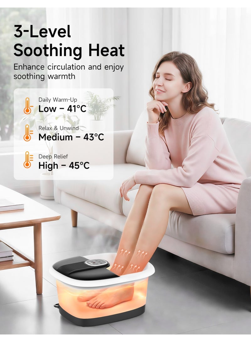 نِك تيك Nekteck دفء قابل للتلاعبًا مصففًا مع حرارة، مركبات التدليك وضربات الفقاعات – دفء قدم محكم بعيد التحكم لتخفيف قدمي المُستهلكين المُركّبين - Image 2